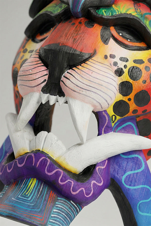Jaguar & Parrot – unique, hand-made Boruca mask
