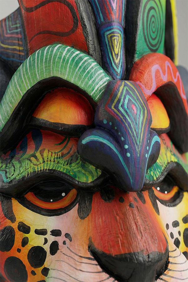 Jaguar & Parrot – unique, hand-made Boruca mask